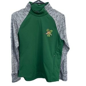 Vermont‎ Catamounts Sweater Womens Medium Green Mockneck Long Sleeve College
